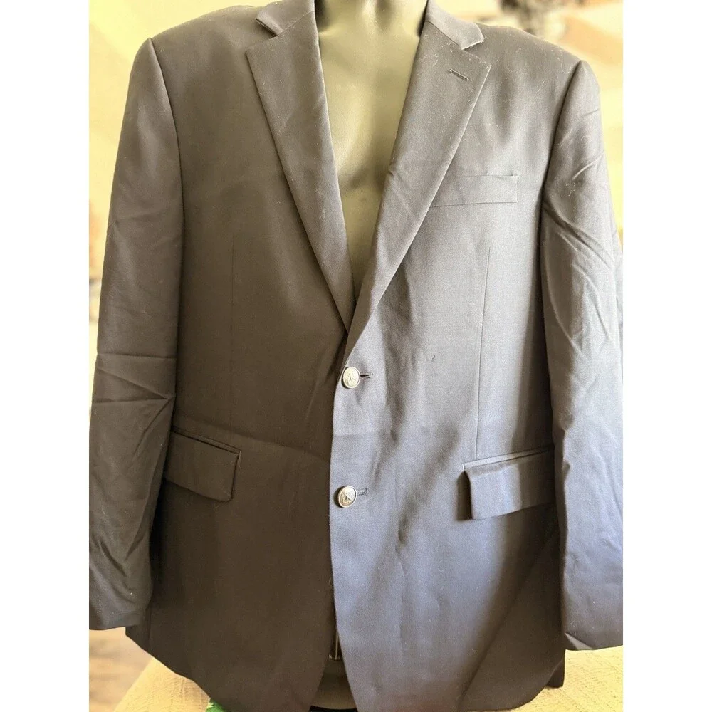 Nautica Blazer Men's 40S Navy Color Metal Button Classic 2 Button Single Vent